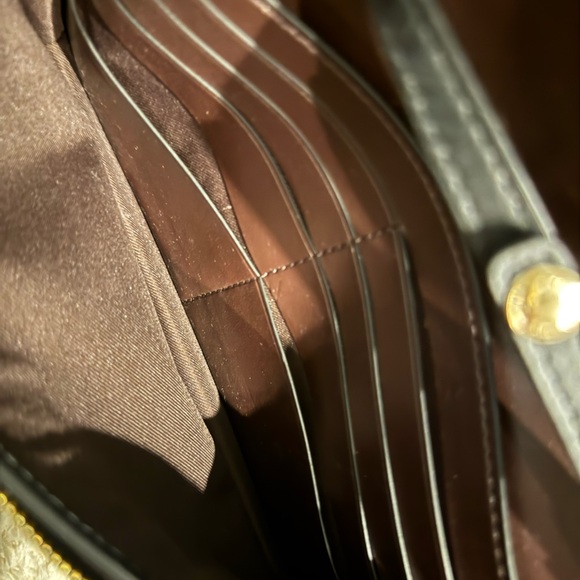 Coach F38636 Hayden Foldover Black Floral Tooling crossbody/clutch - Picture 7 of 8